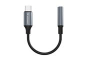 Audio Kabel - Wozinsky WACM-01 USB-C Adapter - Mini Jack 3.5mm - Black - 5907769378928