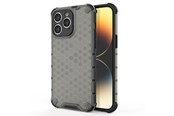 Handys - Cover & Cases - Hurtel Honeycomb Case for iPhone 14 Pro Armored Hybrid Cover Black - 5907769348945