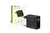 Handys - Adapter und Ladegeräte - Mobile Origin 140W GaN Display Charger PW21 - 2x USB-C + USB-A - MO-140WDCH-PW21