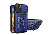 Handys - Cover & Cases - Hurtel Hybrid Armor Camshield Case for iPhone 14 Plus Armored Case with Camera Cover Blue - 9145576267868