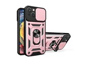 Handys - Cover & Cases - Hurtel Hybrid Armor Camshield Case for iPhone 14 Plus Armored Case with Camera Cover Pink - 9145576267875