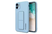 Handys - Cover & Cases - Wozinsky Kickstand Case Silicone Case with Stand iPhone 12 mini Light Blue - 9111201940239