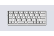 Tastaturen - Wooting 60HE v2 - US-ANSI - Split - Aluminum - Gaming Tastatur (TKL) - 60% - Englisch (US) - Silber - WK3C-USSP1-TIK-ASV1