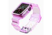 Smartwatch - Accessories - Hurtel Silicone Band Strap Bracelet Case Strap Light Set for Apple Watch 44mm - Red - 5907769331671