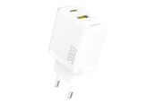 Handys - Adapter und Ladegeräte - Dudao A27TEU PD 30W GaN USB-A USB-C Wall Charger - White - 6976625334209