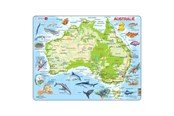 Puzzle - Selecta Play Larsen Jigsaw Puzzle Map Australia Geographic with Animals 65pcs. Boden - LA-A31-NL