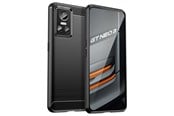 Handys - Cover & Cases - Hurtel Carbon Case for Realme GT Neo 3 Flexible Silicone Carbon Cover Black - 9145576267646