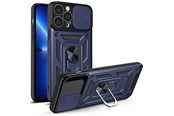 Handys - Cover & Cases - Hurtel Hybrid Armor Camshield Case for iPhone 13 Pro Max Armored Case with Camera Cover Blue - 9145576268018