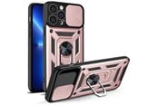 Handys - Cover & Cases - Hurtel Hybrid Armor Camshield Case for iPhone 13 Pro Max Armored Case with Camera Cover Pink - 9145576268025