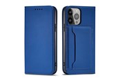 Handys - Cover & Cases - Hurtel Magnet Card Case for Samsung Galaxy S23 Flip Cover Wallet Stand Blue - 9145576271049