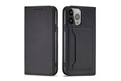Handys - Cover & Cases - Hurtel Magnet Card Case for Samsung Galaxy S23+ Flip Cover Wallet Stand Black - 5907769351532