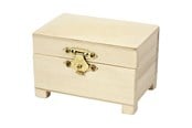 Kunst & Handwerk Ausstattung - Creativ Company Wooden Box on Legs with Metal Lock - 575810