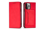 Handys - Cover & Cases - Hurtel Magnet Card Case for Samsung Galaxy S23+ Flip Cover Wallet Stand Red - 9145576271094