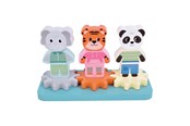 Baby Spielzeug - Small Foot - Wooden Stacking Game with Gears Jungle Friends FSC - 12762