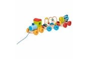 Baby Spielzeug - Goki Wooden Train Rio with Blocks Bead Labyrinth Rattle - 55847
