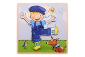 Puzzle - Johntoy Fien & Teun Wooden Puzzle Teun - 5pcs. Holz - 80169