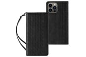 Handys - Cover & Cases - Hurtel Magnet Strap Case for Samsung Galaxy S23+ Flip Wallet Mini Lanyard Stand Black - 5907769351655