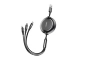 USB Kabel - Baseus Golden Loop 3in1 extendable cable USB - micro USB / Lightning / USB-C 3.5A 35cm - 120cm black (CAMLT-JH01) - CAMLT-JH01
