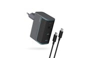 Handys - Adapter und Ladegeräte - CUKTECH CUKAD1003EUG GaN 100W Wall Charger 2 x USB-C 1 x USB-A with USB-C Cable - Grey - CUKAD1003EUG