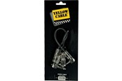 Audio Kabel - Yellow Cable P020 - 2 x 1/4" Abgewinkelte Klinke/Abgewinkelte Klinke Patchkabel 20cm. - ECO P020C