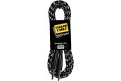 Audio Kabel - Yellow Cable G66DG - 1/4" Gegossenes Klinke/Klinke Tweed Black Kabel 6 Meter - ECO G66DG