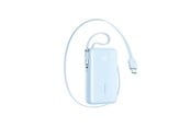 Powerbank (Akku) - Joyroom JR-PR2L 10000mAh 35W Power Bank with Built-in Retractable USB-C Cable and Lightning Lanyard Cable - Blue - 10000 mAh - JR-PR2L blue