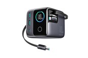 Handys - Adapter und Ladegeräte - Joyroom Podix JR-TRD01 GaN 140W Desktop Charger with 5 Ports and Dual Retractable Cables - Gray - JR-TRD01