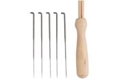 Kreativ-Spiele - Creativ Company Felting Needle Holder Wood with 5 Needles - 41237