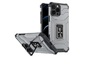 Handys - Cover & Cases - Hurtel Crystal Ring Case Kickstand Tough Rugged Cover for iPhone 13 Pro Black - 5907769330926