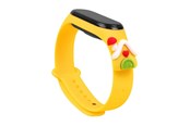 Smartwatch - Accessories - Hurtel Strap Xmas for Xiaomi Mi Band 3 / 4 Christmas Silicone Strap Bracelet with House - Yellow - 5907769331114