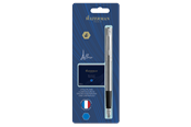 Utensilien zum Schreiben und Zeichnen - Waterman Allure Stainless Steel Fountain pen F Blue ink + ink refills 6-Pack - 2135211