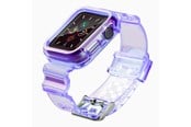 Smartwatch - Accessories - Hurtel Silicone Band Strap Bracelet Case Strap Light Set for Apple Watch 40mm - Purple - 5907769331787