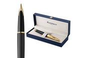 Utensilien zum Schreiben und Zeichnen - Waterman Carène 'The Opera Collection' Black & Gold G.T. Fountain pen F Blue ink - 2225142