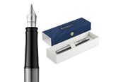 Utensilien zum Schreiben und Zeichnen - Waterman Impression Stainless Steel P.T. Fountain pen M Blue ink - 2225491
