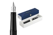 Utensilien zum Schreiben und Zeichnen - Waterman Impression Black Lacquer P.T. Fountain pen M Blue ink - 2225497