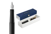 Utensilien zum Schreiben und Zeichnen - Waterman Impression Black Lacquer G.T. Fountain pen F Blue ink - 2225499
