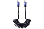 USB Kabel - Joyroom S-A43 Crystal-Clear Series 60W USB-C - USB-C spiral cable 1.5m - black - S-A43_CC
