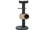 Katzen - Zolux Wonderful Cat 3 Wooden Cat Tree Dark Grey 158cm - 504162GRI