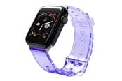 Smartwatch - Accessories - Hurtel Silicone Strap Bracelet Bracelet Strap Light for Apple Watch 38 / 40 mm - Purple - 5907769332807