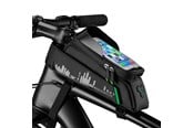Fahrrad-Zubehör - Rockbros 029-1BK bicycle bag for frame with phone cover - black - Rockbros-029-1BK
