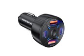 Handys - Adapter und Ladegeräte - Wozinsky WLS-04 Car Charger 60W 2xUSB-C 2xUSB-A - Black - 5907769385063