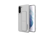 Handys - Cover & Cases - Wozinsky Kickstand Case Silicone Case with Stand Case Samsung Galaxy S21+ 5G Grey - 9111201941403