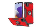 Handys - Cover & Cases - Wozinsky Ring Armor Armored Hybrid Case Cover + Magnetic Holder Samsung Galaxy A22 4G Red - 9111201944886
