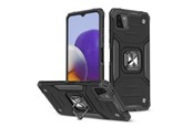 Handys - Cover & Cases - Wozinsky Ring Armor Armored Hybrid Case Cover + Magnetic Holder Samsung Galaxy A22 4G Black - 9111201944909