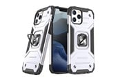 Handys - Cover & Cases - Wozinsky Ring Armor Armored Hybrid Case Cover + Magnetic Holder iPhone 13 Mini Silver - 9111201944817