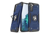 Handys - Cover & Cases - Wozinsky Ring Armor Armored Hybrid Case Cover + Magnetic Holder Samsung Galaxy S22 Blue - 9145576239711