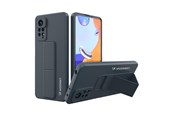 Handys - Cover & Cases - Wozinsky Kickstand Case Silicone Case with Stand Case for Xiaomi Redmi Note 11 Pro Navy Blue - 9145576247488