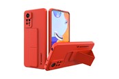 Handys - Cover & Cases - Wozinsky Kickstand Case Silicone Case with Stand Case for Xiaomi Redmi Note 11 Pro Red - 9145576247495