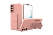 Handys - Cover & Cases - Wozinsky Kickstand Case Silicone Case with Stand Samsung Galaxy S22+ Case Pink - 9145576247662