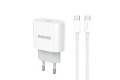 Handys - Adapter und Ladegeräte - Dudao A14EUC PD 20W USB-C Wall Charger with Cable - White - 6976625332984
